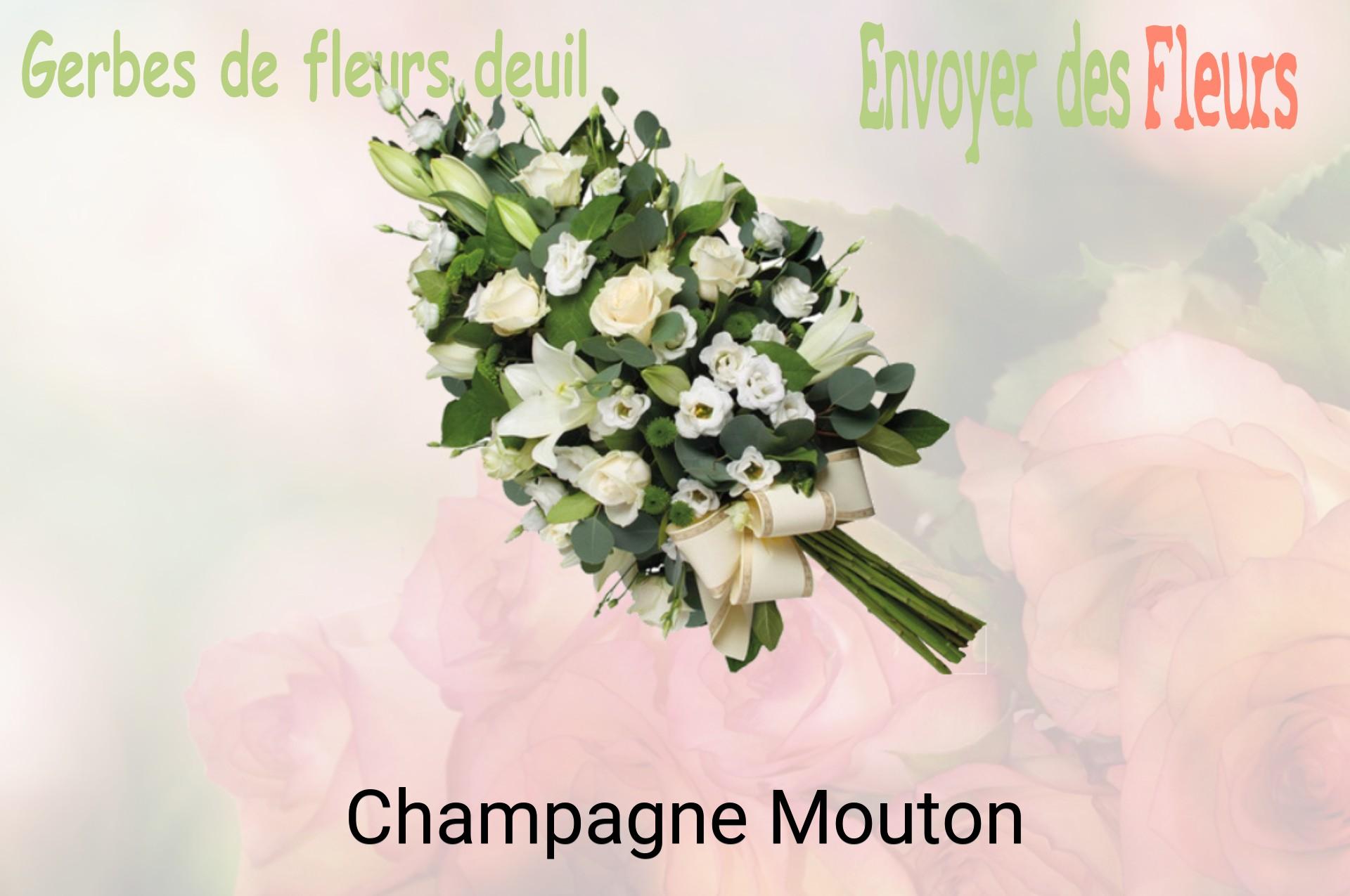 Gerbe de fleurs de deuil livrée à Champagne-Mouton